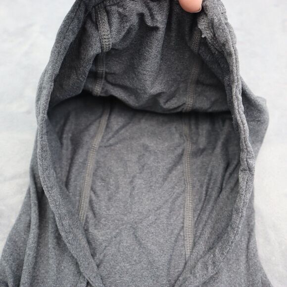 Rebook Sweatshirt Womens S Gray Long Sleeve Drawstring Logo Pullover Hoodie - Picture 10 of 16